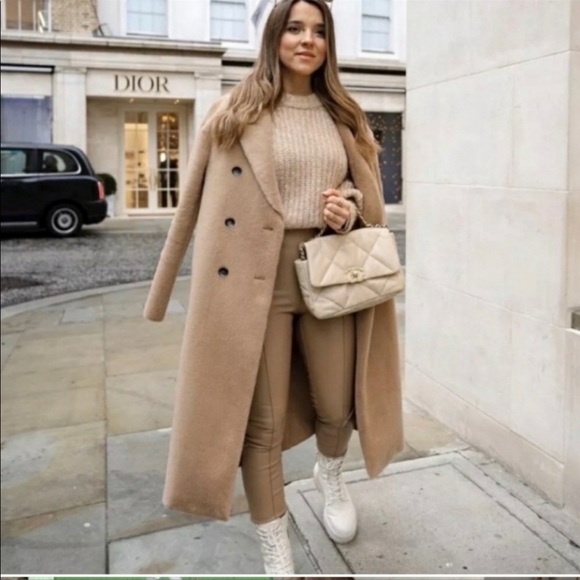 Zara faux fur wrap coat💕 - Picture 3 of 8